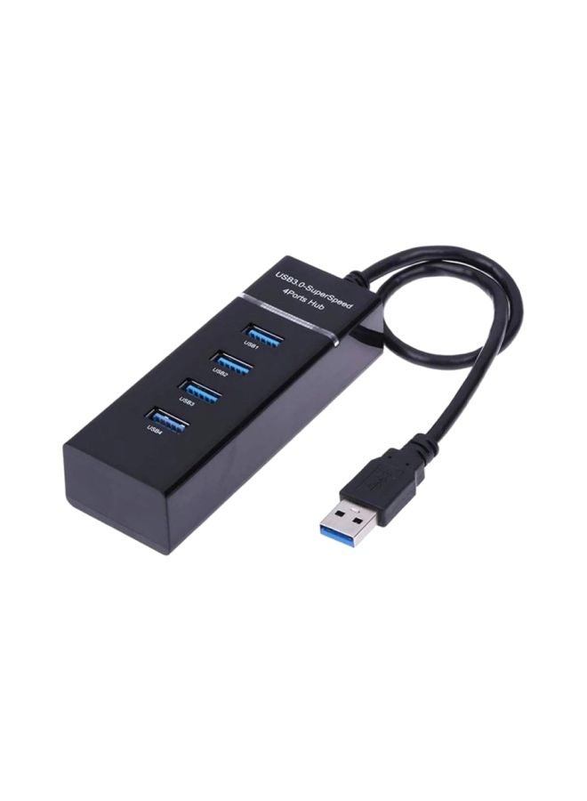 آيندز موزع بعدد 4 منافذ USB أسود - Image 1