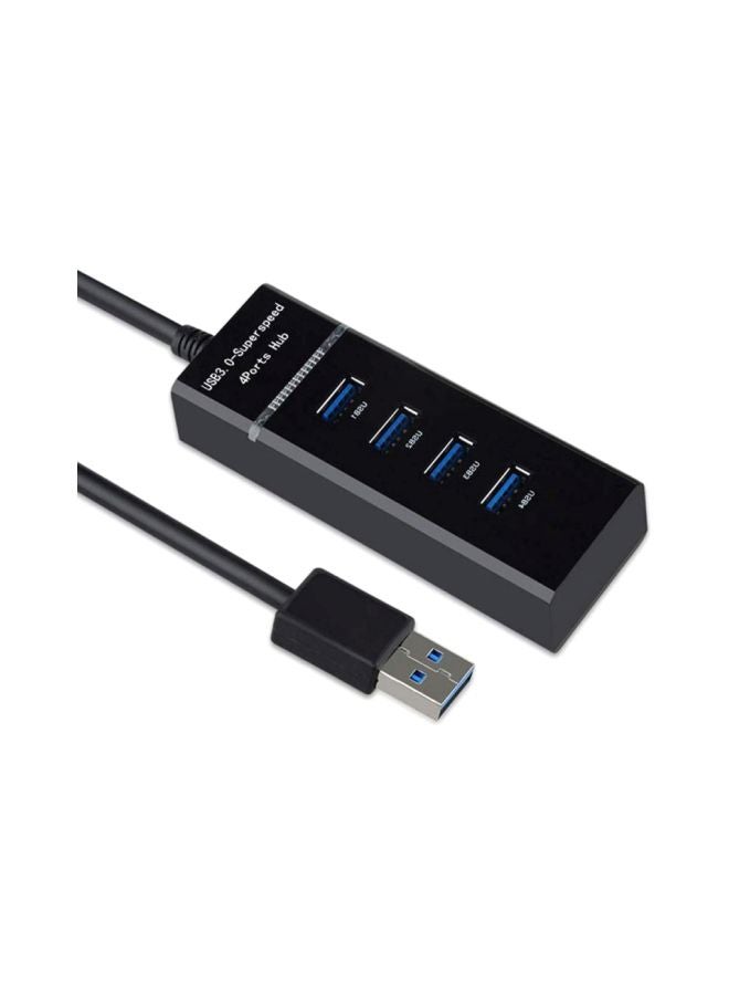 آيندز موزع بعدد 4 منافذ USB أسود - Image 2