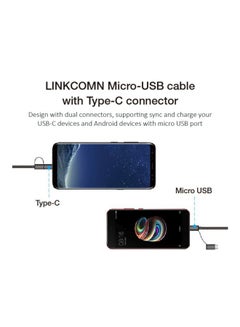 LINKCOMN Micro USB Cable With Lightning Connector Black  - Image 4