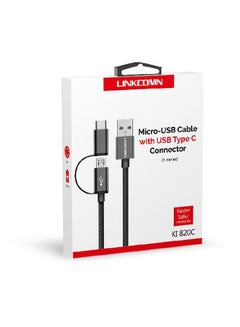 LINKCOMN Micro USB Cable With Lightning Connector Black  - Image 5