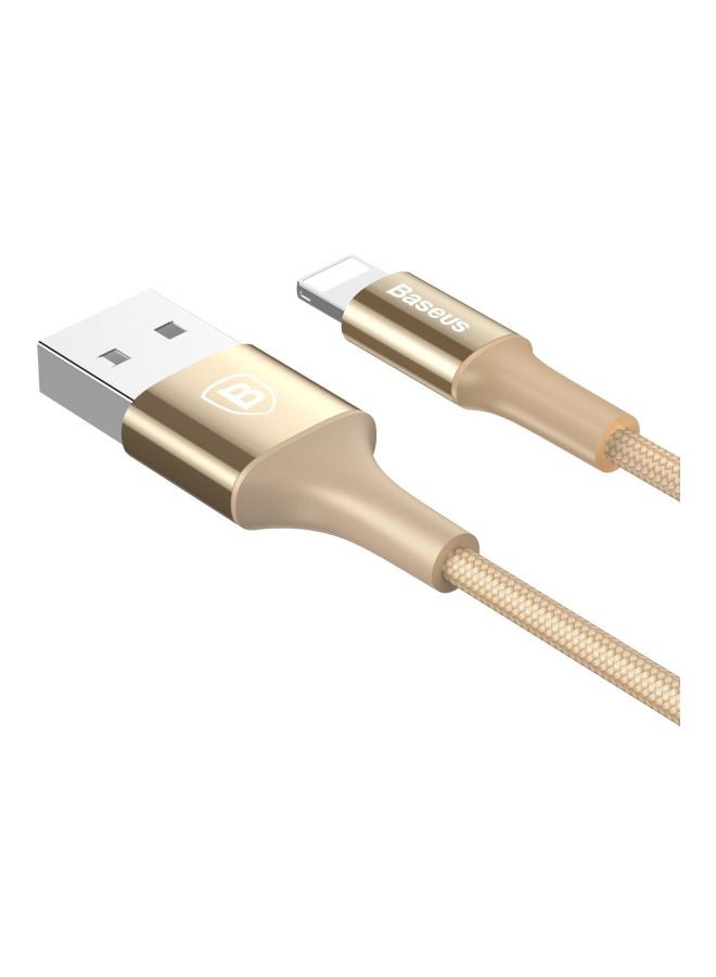 بيسوس - كابل USB لمزامنة البيانات والشحن لهواتف آيفون ذهبي - Image 1