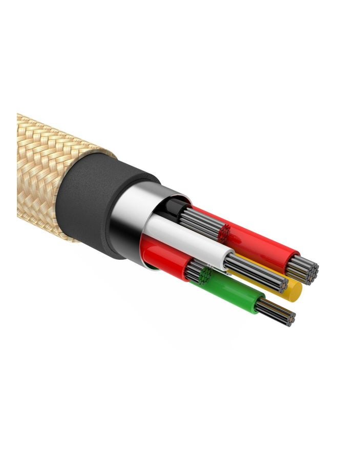 بيسوس - كابل USB لمزامنة البيانات والشحن لهواتف آيفون ذهبي - Image 1
