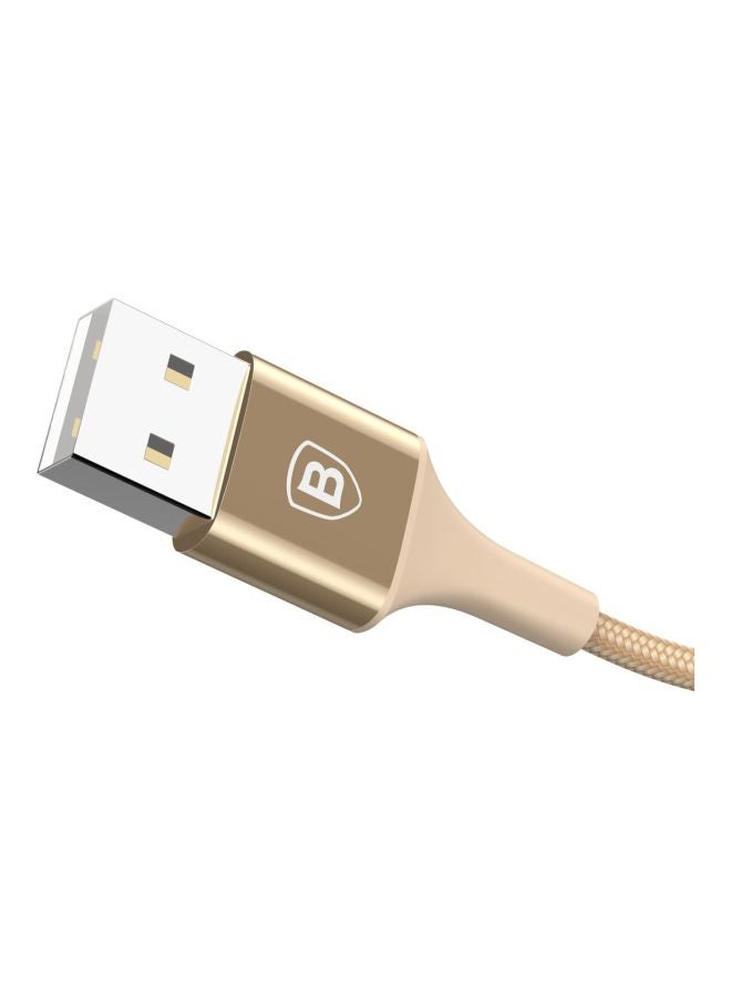 بيسوس - كابل USB لمزامنة البيانات والشحن لهواتف آيفون ذهبي - Image 1