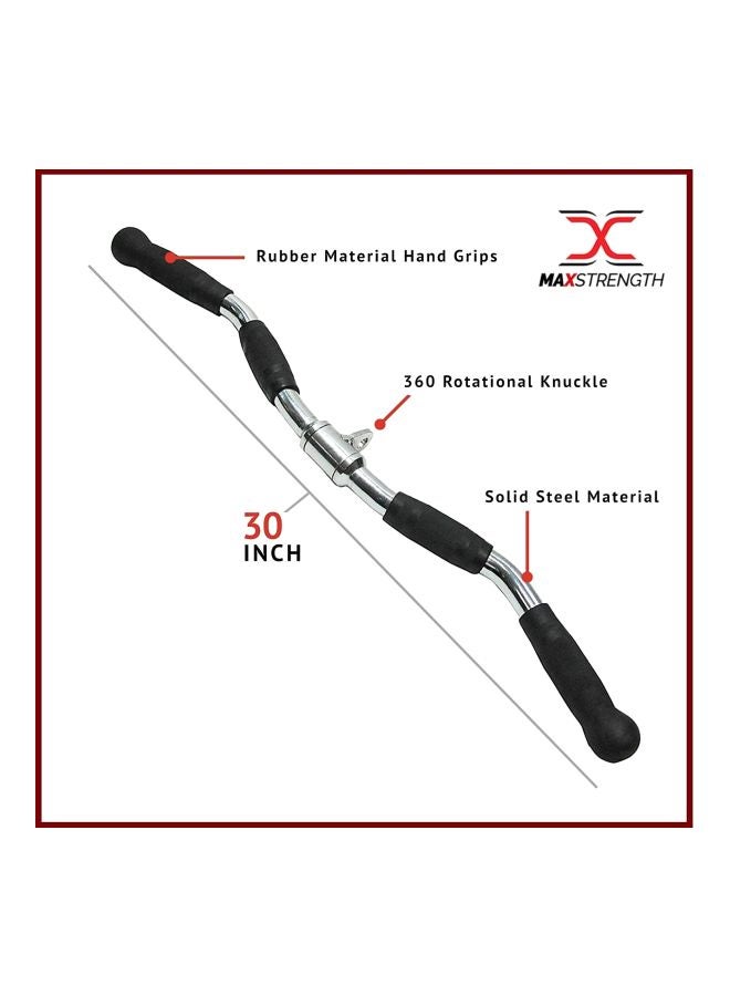 Max Strength Barbell Machine Cable Attachment Revolving Bar Hanger 60cm  - Image 2