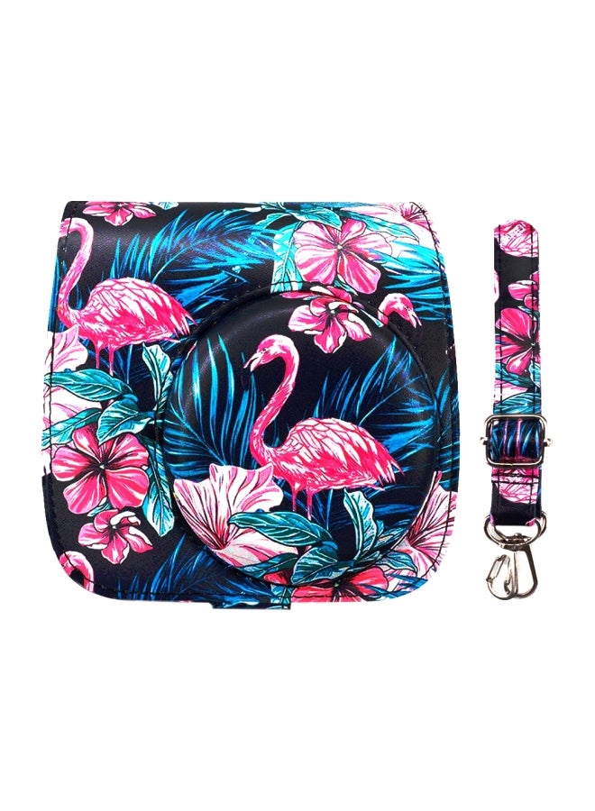 CAIUL Pink Pony Design Leather Camera Case Pink/Blue/Yellow - Image 1