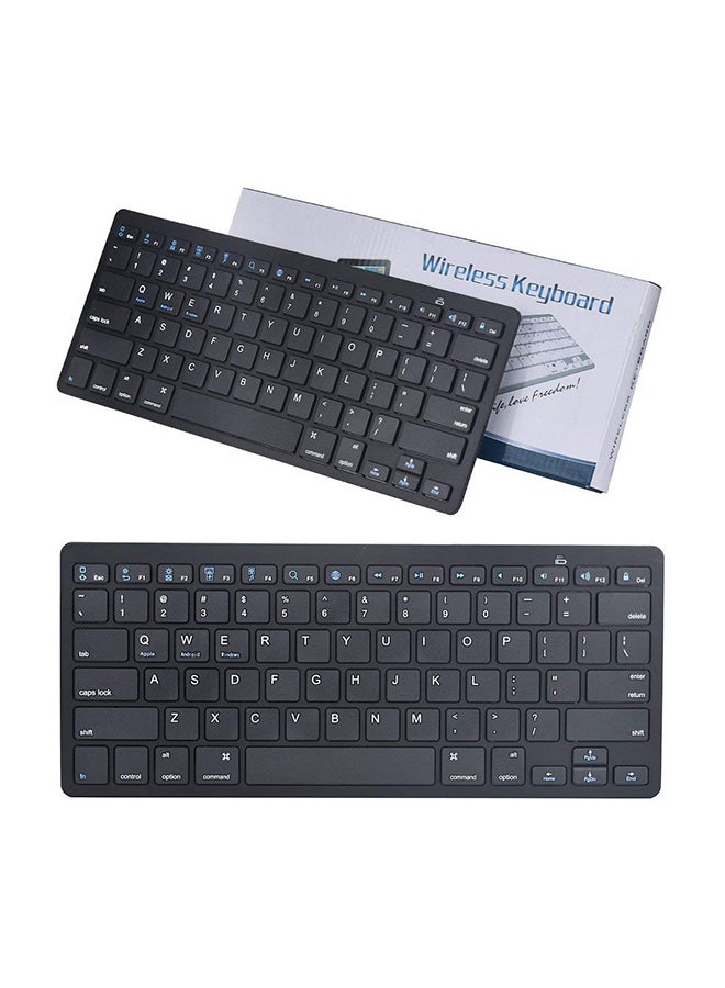 Generic - Ultra Slim Mini Bluetooth Wireless Keyboard Black - Image 1