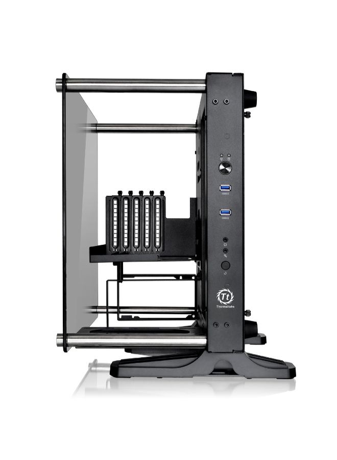 ثيرمال تيك حافظة كمبيوتر كور ميني ITX تُثبت على الحائط بإصدار من الزجاج المقوى أسود / شفاف - Image 3