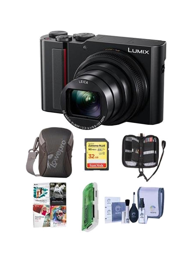 Panasonic - Lumix DC-ZS200 Point And Shoot Digital Camera With Accessories - Image 1