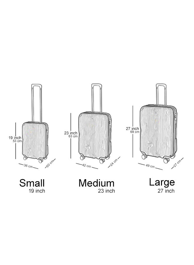 HIGHFLYER - Unbreakable Hardside 3 Piece Luggage Trolley Set Black - Image 1