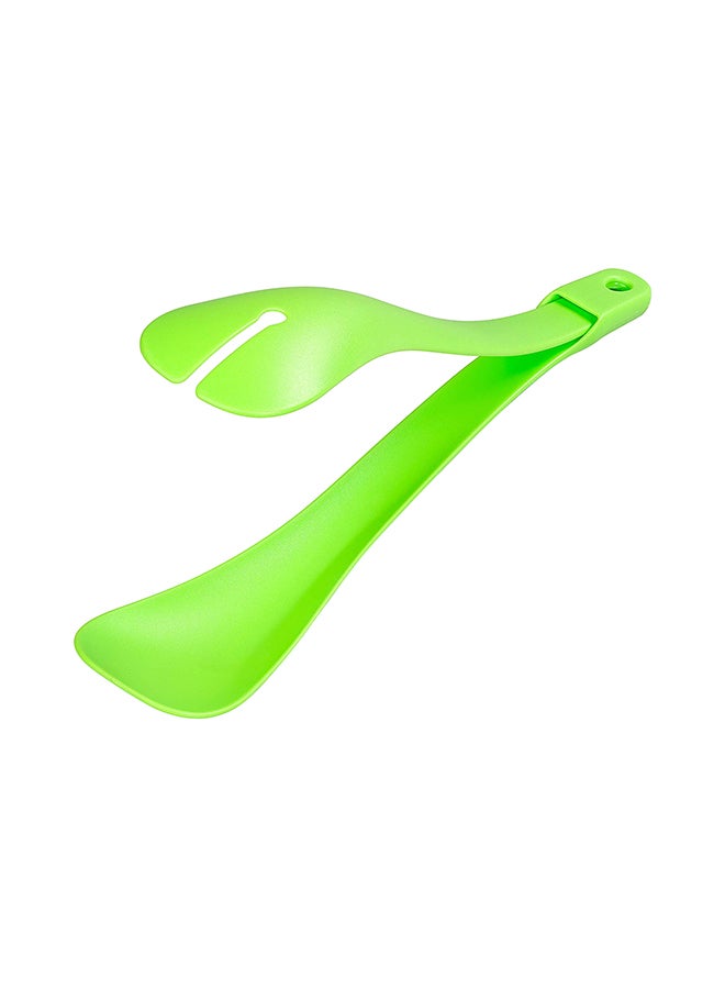 تالا طقم أدوات تقديم السلطة من قطعتين أخضر 30.2x6.5x3.2سم - Image 2