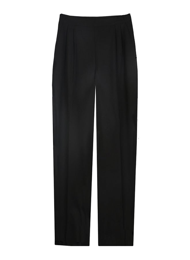 Wide Leg Pants Solid Fashion Loose Pants Black - Image 1