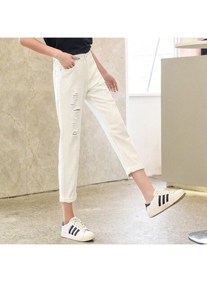 بنطال جينز عصري ب 9 فتحات أزرق داكن - Image 3