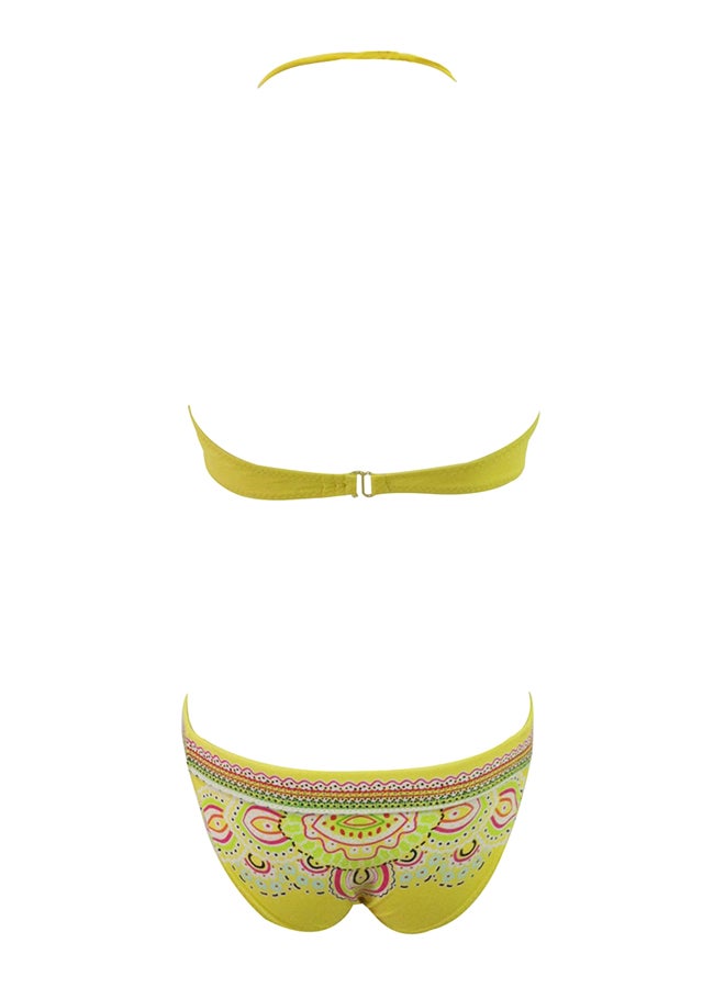 Generic - Bikini Set Ethnic Style Block Fashion Swimsuit Yellow - Image 1