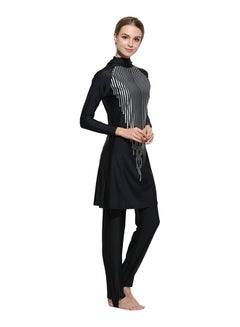 Generic 3-Piece Islam Style Long Sleeve Beach Burkinis Set Black  - Image 4