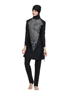 Generic 3-Piece Islam Style Long Sleeve Beach Burkinis Set Black  - Image 3