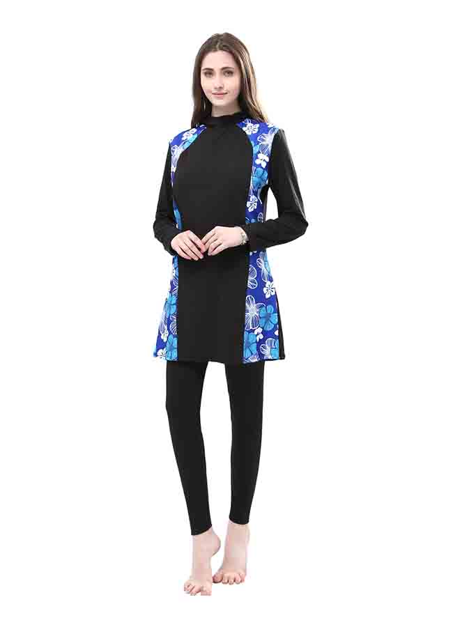 Generic - 2-Piece Floral Hooded Swimwear Set Multicolor - Image 1