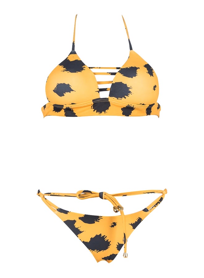 2-Piece Block Bandage Beach Bikini Set Multicolor - Image 1