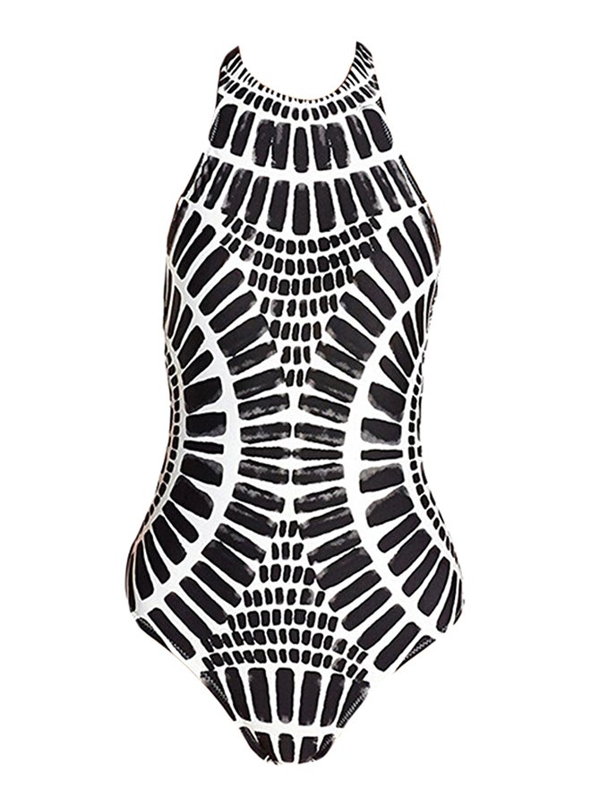 Generic - Block Halterneck Backless Tankini Multicolor - Image 1