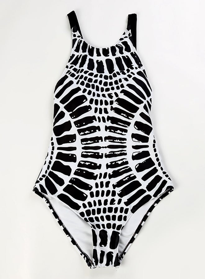 Generic - Block Halterneck Backless Tankini Multicolor - Image 1
