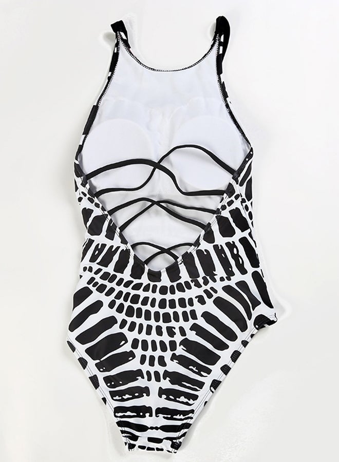 Generic - Block Halterneck Backless Tankini Multicolor - Image 1