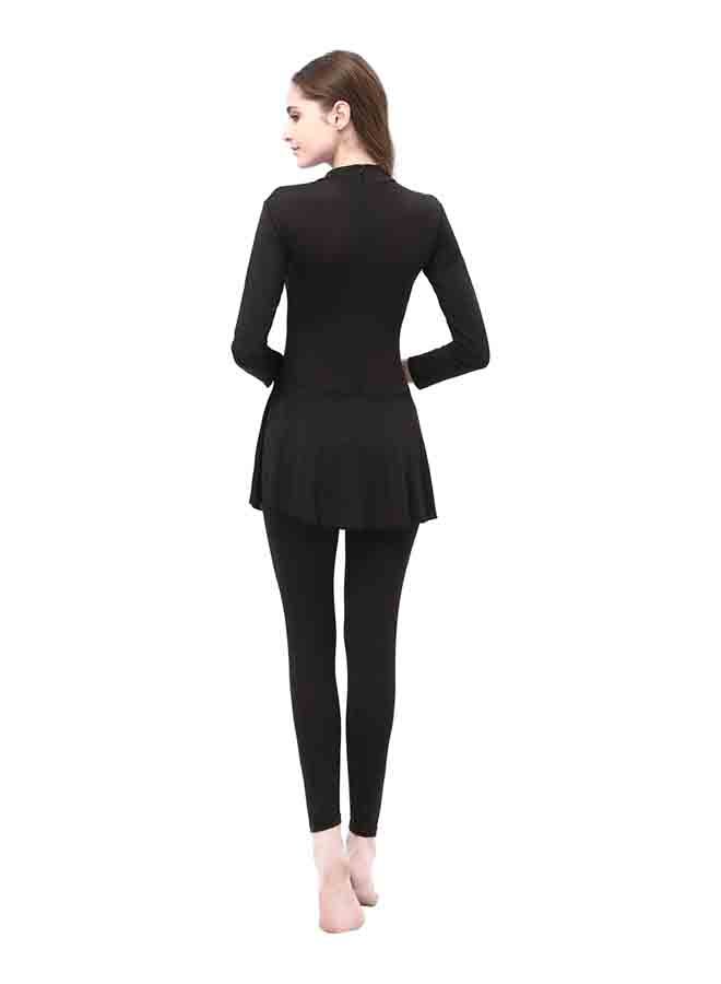 Generic - Long Ruffled 3 Piece Set With Hat Pink&black - Image 1