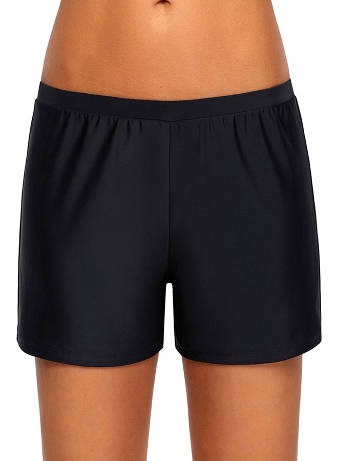 Generic - Beach Solid Simple Swim Short Black - Image 1