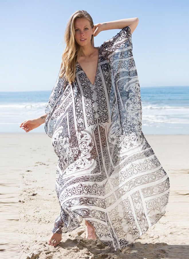 Bikini Cover Up Beach Kimono Robe Multicolor - Image 2