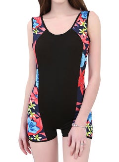 Floral Block Dri-Fit Slim One Piece Tankini Multicolor - v1573649352/N31880036V_2