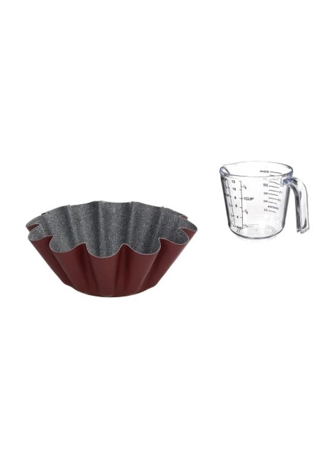 Tognana 2-Piece Pudding and Measuring Cup Set Red 22x8cm 