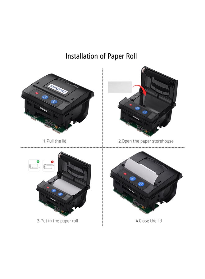 GOOJPRT - Low Noise Direct Thermal Mini Printer Black - Image 1