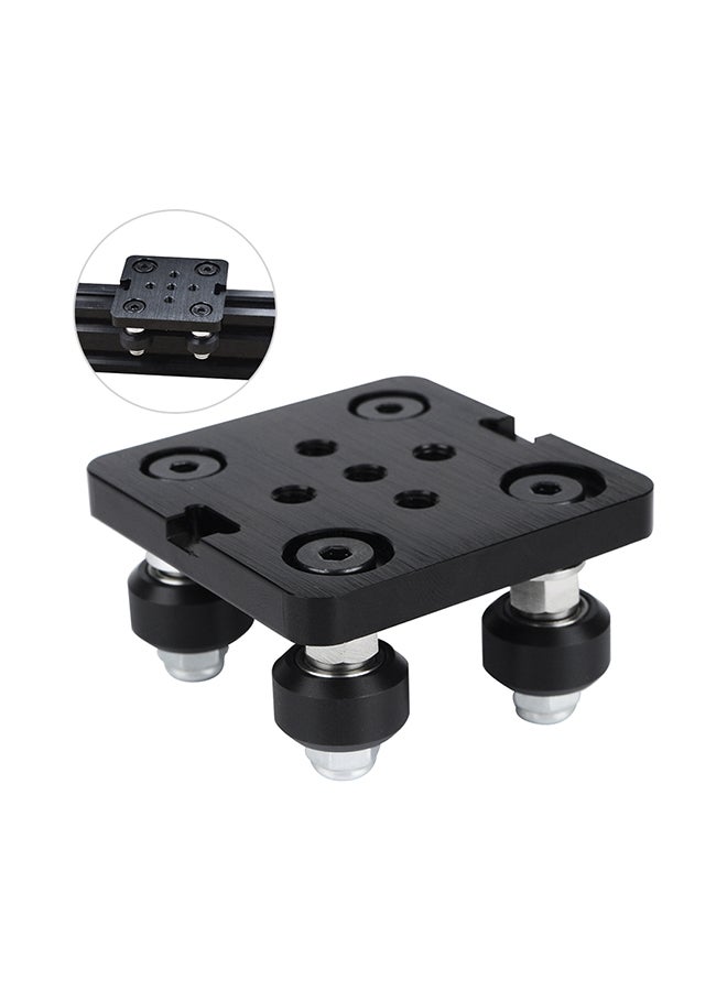Mini V Gantry Alloy Rod Plate With Wheel For V-slot Black  - Image 3