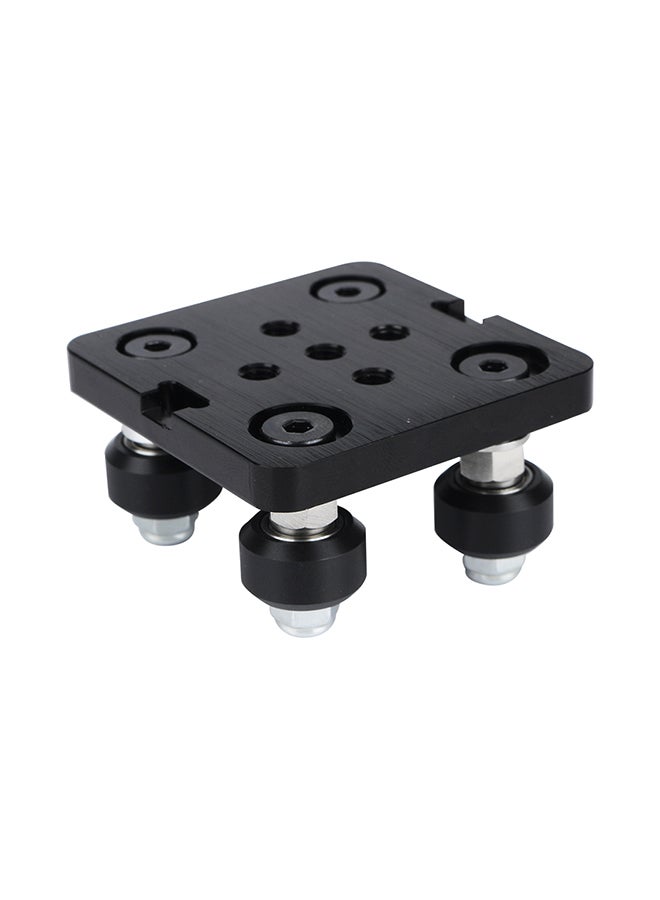 Mini V Gantry Alloy Rod Plate With Wheel For V-slot Black  - Image 1