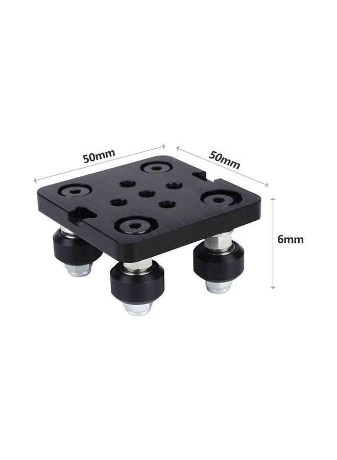 Mini V Gantry Alloy Rod Plate With Wheel For V-slot Black  - Image 2