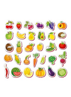 31-Piece Fruit And Veggies Refrigerator Magnets Set 7.8 x 1.89 x 8.7inch - v1573660852/N31961708A_1