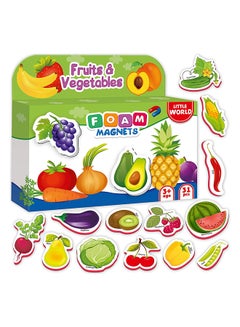 31-Piece Fruit And Veggies Refrigerator Magnets Set 7.8 x 1.89 x 8.7inch - v1573660853/N31961708A_2