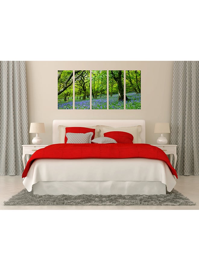 The Hotel Art - 5-Piece Framed Canvas Wall Art Painting Multicolour 63x32inch - Image 1
