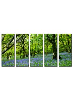 5-Piece Framed Canvas Wall Art Painting Multicolour 63x32inch