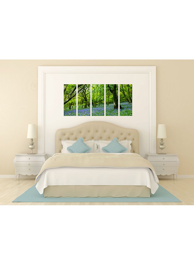 The Hotel Art - 5-Piece Framed Canvas Wall Art Painting Multicolour 63x32inch - Image 1