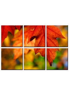 6-Piece Framed Canvas Wall Art Painting Multicolour 59x39inch