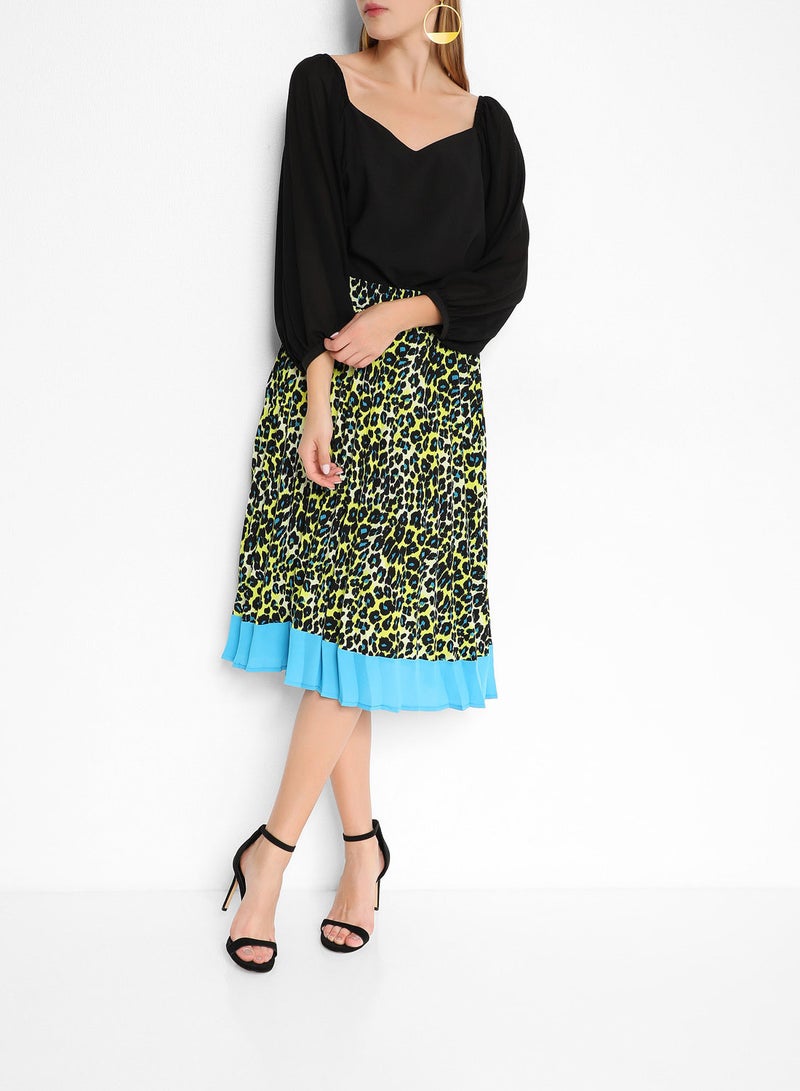 Stock - Leopard Printed Skirt Multicolour - Image 1