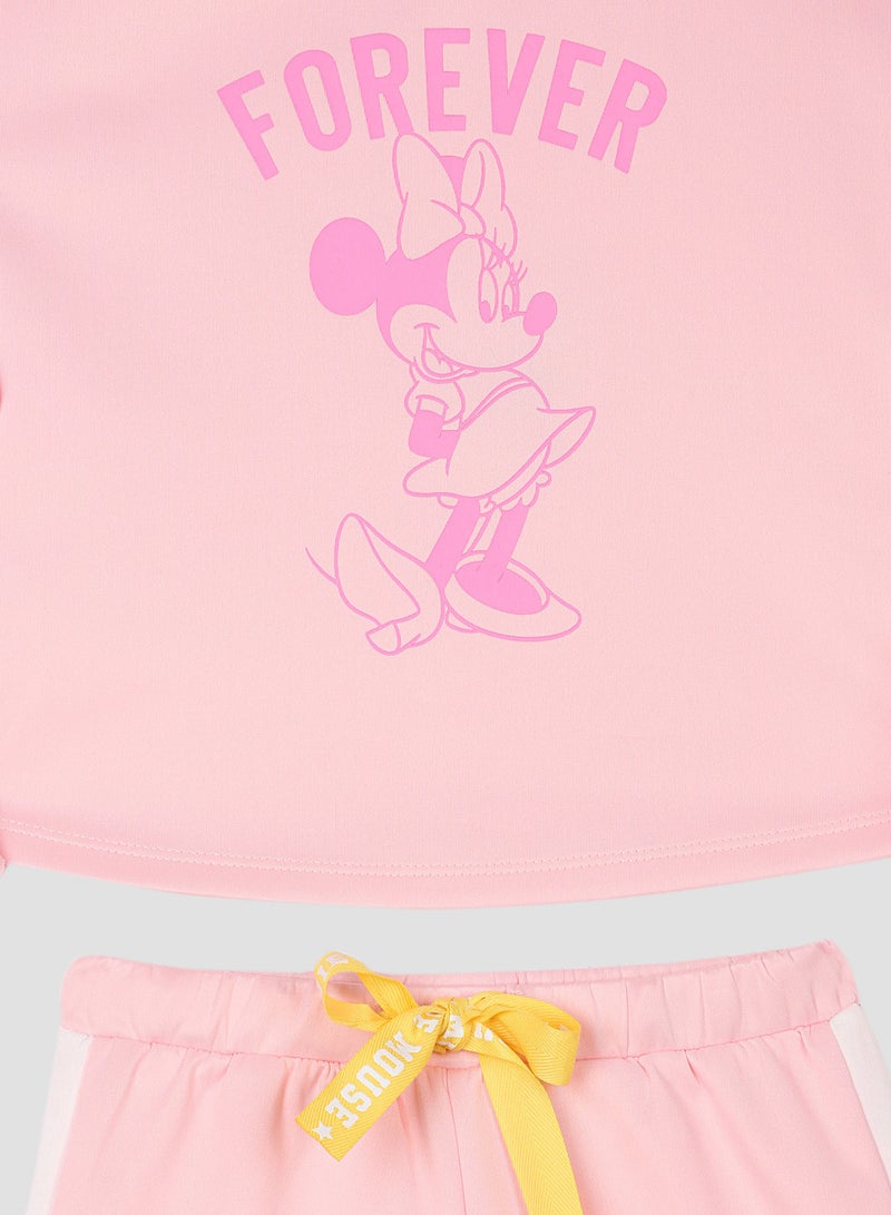 Riva 2-Piece Minnie Mouse Short Set Pink - Image 3