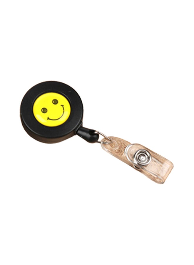 Generic 2-Piece Id Easy-To-Pull Buckle Smiling Face Holder Set Black 