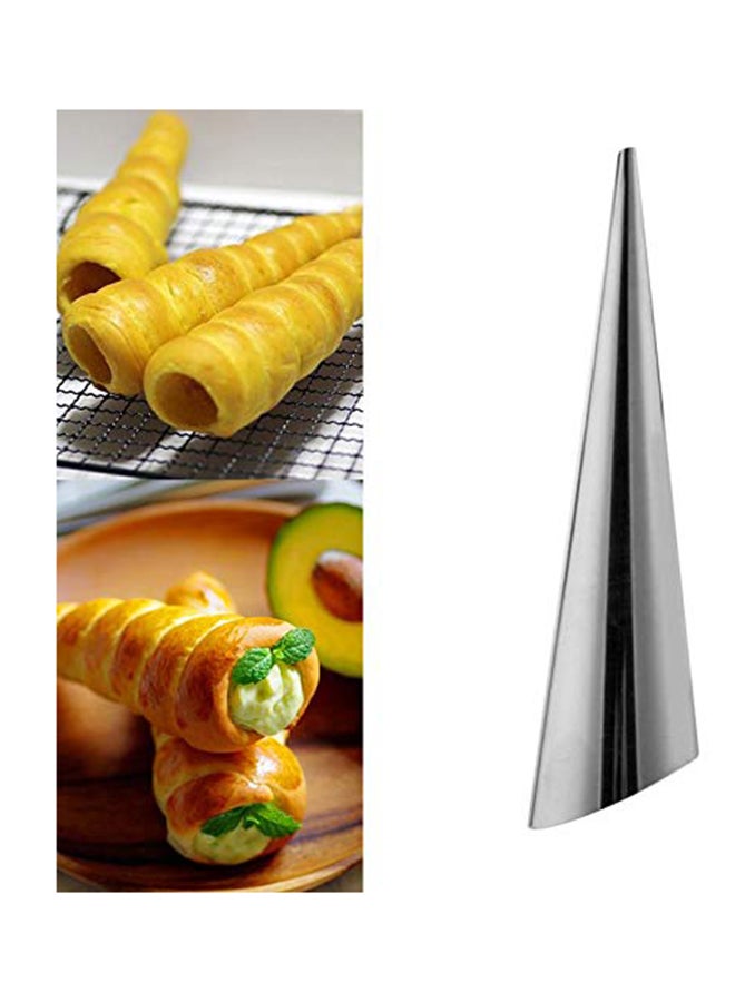 بيتا مجموعة قوالب خبز من الستانلس ستيل على شكل أنبوب مخروطي لصنع كرواسون ومعجنات حلزونية مكونة من 3 قطع فضي 10سم - Image 3