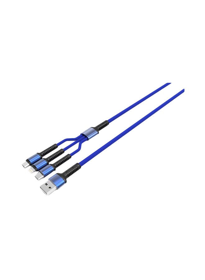 LDNIO - 3 In 1 Fast Charge Cable Multicolour - Image 1