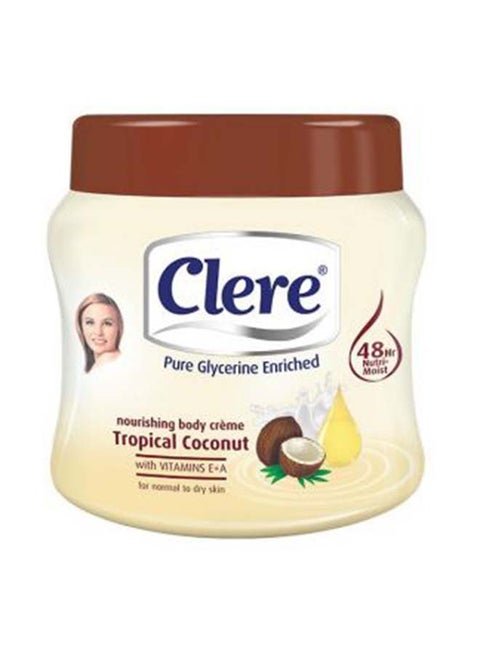 Clere Nourishing Body Crème Tropical Coconut 500ml