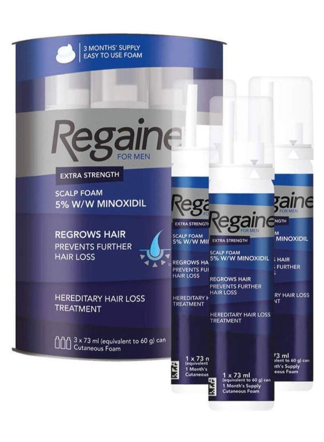 Regaine 3-Piece Scalp Foam Regrowth Foam Set 3 X 73ml  - Image 2
