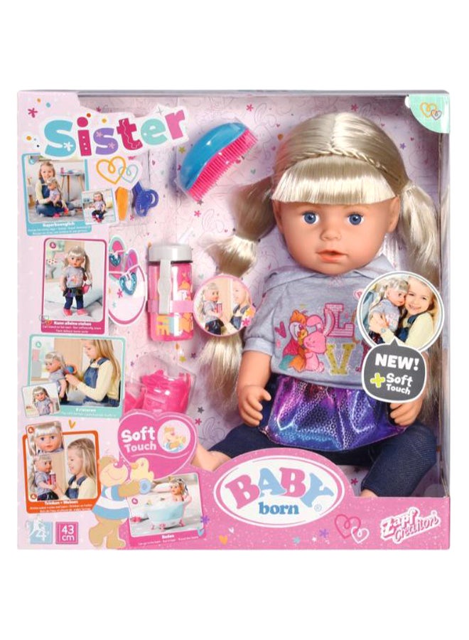 زابف كريشن دمية الأخت الشقراء بملمس ناعم 43سم - Image 2