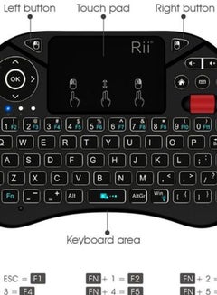 RII Wireless Keyboard Touchpad With Backlight Fly Mouse For Steam  - Image 3