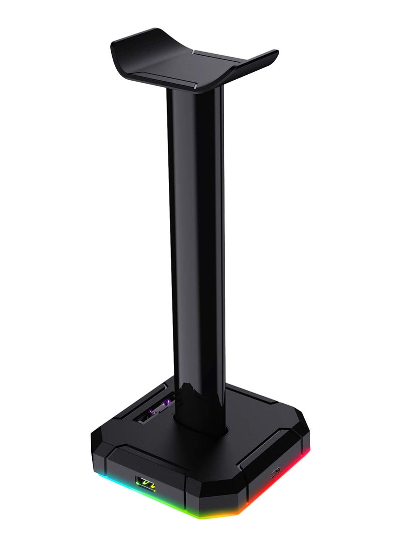 ريدراجون حامل سماعة رأس للألعاب بإضاءة خلفية HA300 SCEPTER Pro RGB مع 10 أوضاع إضاءة RGB و4 منافذ USB  - Image 1