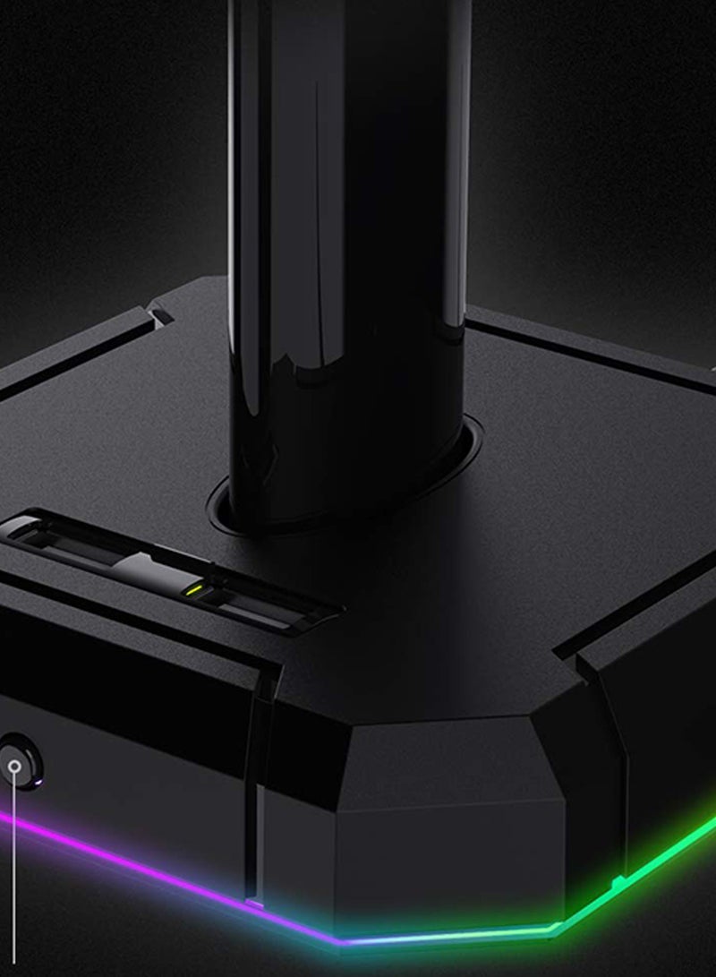 ريدراجون حامل سماعة رأس للألعاب بإضاءة خلفية HA300 SCEPTER Pro RGB مع 10 أوضاع إضاءة RGB و4 منافذ USB  - Image 3